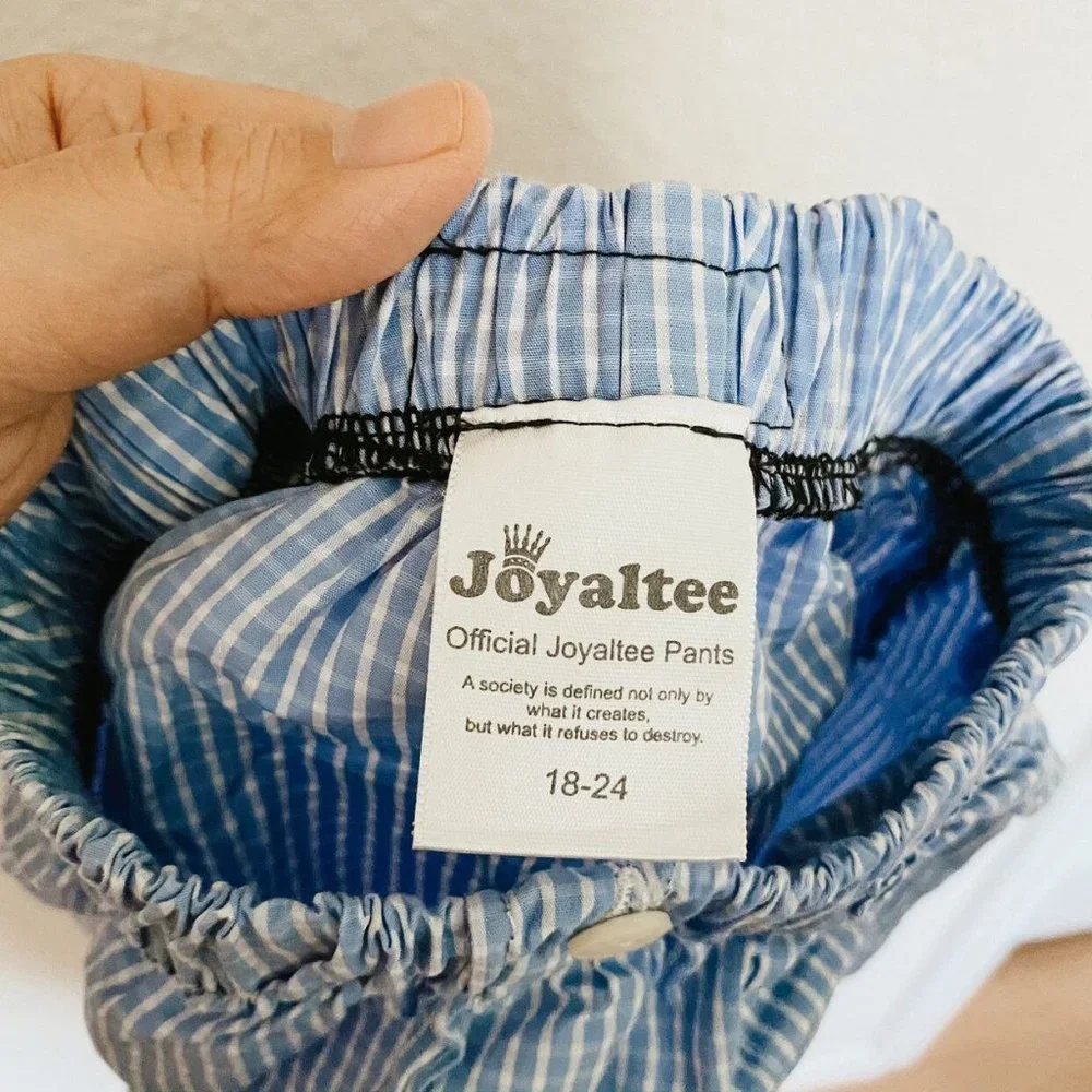 Joyaltee Blue Checkered Pants Size 18-24 Months - Picture 4 of 4